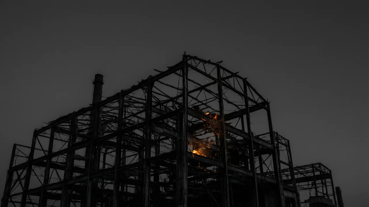 Incêndio destrói fábrica de salgadinhos de 600 m² em Indaial